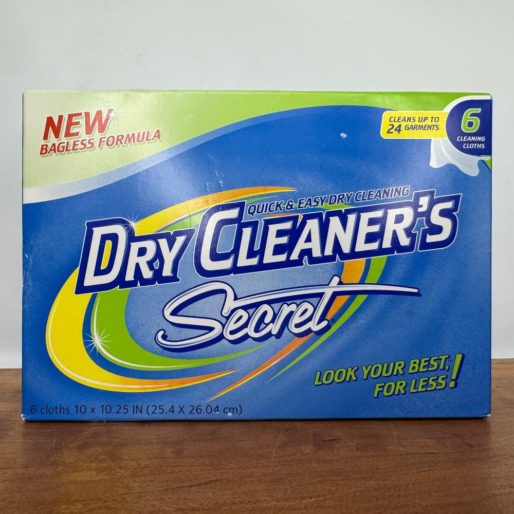 Dry Cleaner's Secret At Home Dry Cleaning Kit 6 Cloths Bagless Formula